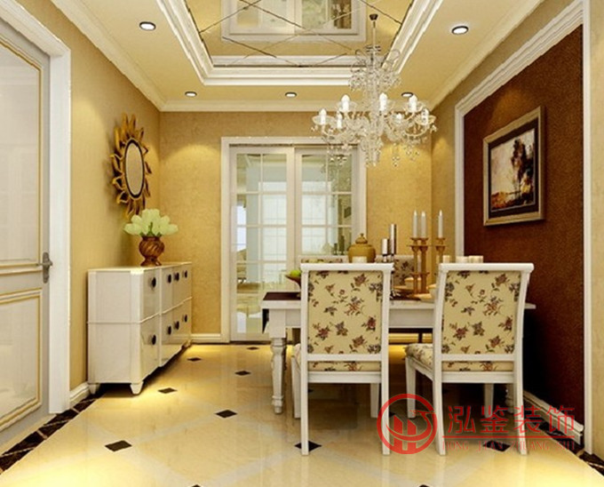 簡歐風格餐廳裝修設計