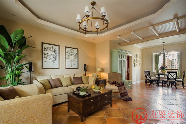 美式家具裝修搭配技巧-美式鄉村風格三居裝修效果圖