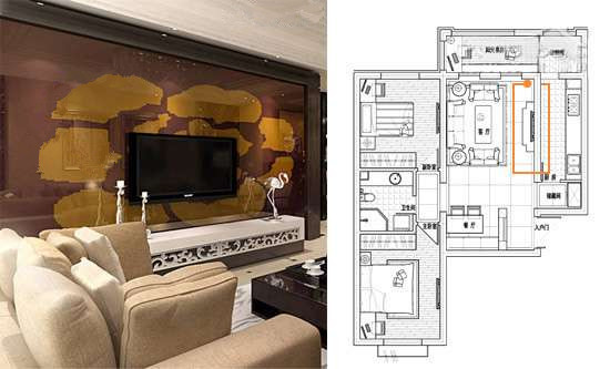90平米兩室兩廳裝修設計效果圖