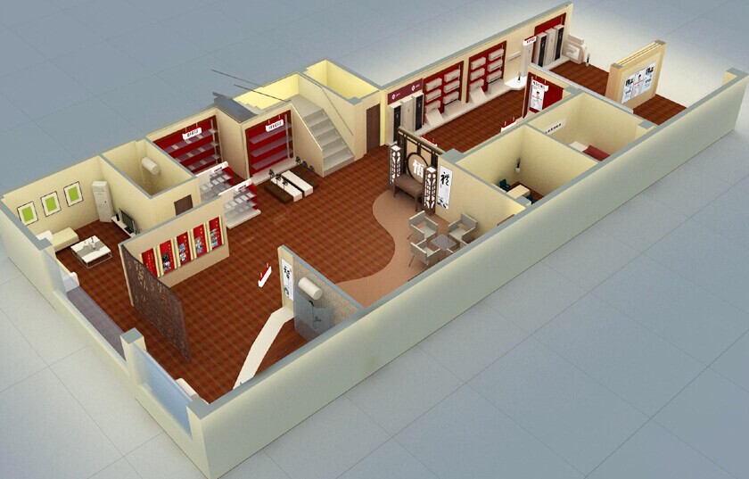 格力空調展廳裝修效果圖-電器賣場裝修效果圖